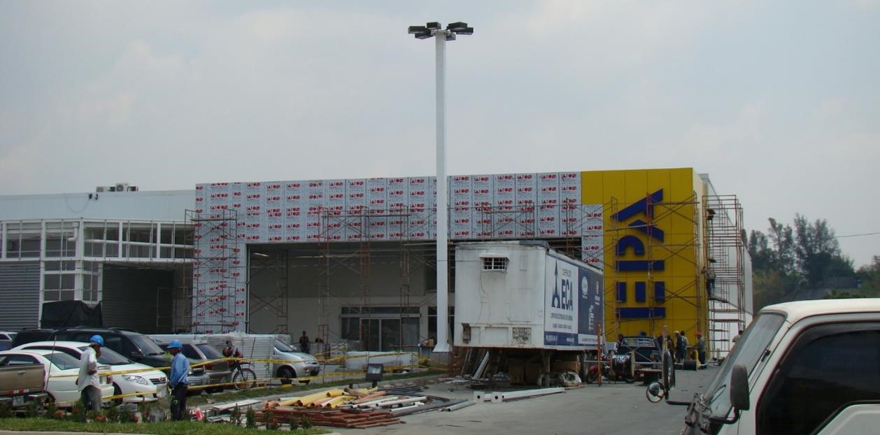 Imagen de la construcción de la sucursal EPA Soyapango